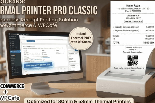 WordPress Thermal Printer Pro plugin for WooCommerce receipt printing
